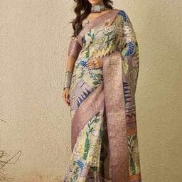 Women Ethnic Design Traditional Saree with Blouse Piece            -image-47
