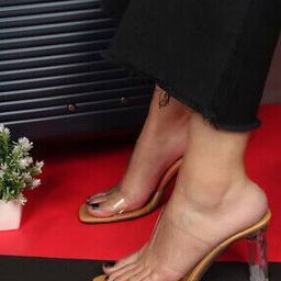 Open-Toe Slip-On Heeled Sandals-23