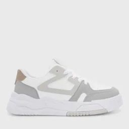 Women Panelled Low-Top Lace-Up Shoes-image-13