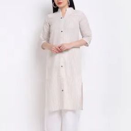  Women Cotton Stripes Kurta-21