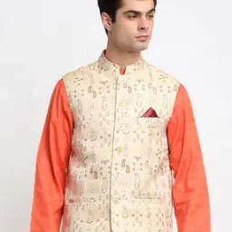Paisley Print Nehru jacket-image-24