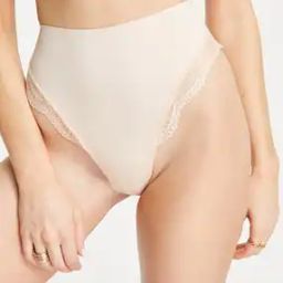 Women Lace Contouring Medium Control Thong Panties-picture-23