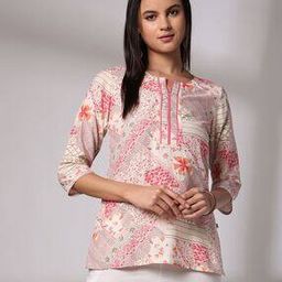 Women Floral Print Straight Tunic-image-56