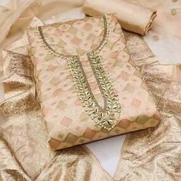 Embellished Unstitched Dress Material-image-87
