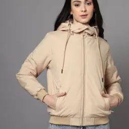 Women Regular Fit Hooded Jacket-image-65
