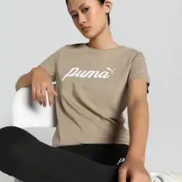 Women Brand Print Regular Fit Crew-Neck T-Shirt-image-66