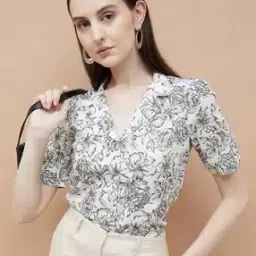 Women Printed Viscose Rayon Shirt-image-2