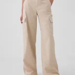 Women Baggy Fit Cotton Cargo Pants-image-33