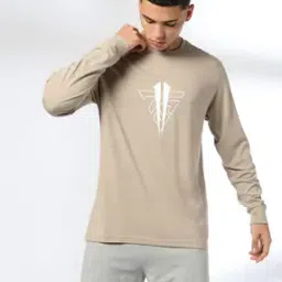 Men Graphic Print Regular Fit Crew-Neck T-Shirt-image-104