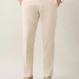Men Tapered Fit Flat-Front Trousers-picture-46