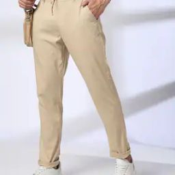 Men Regular Fit Flat-Front Trousers-image-21