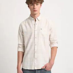 the bear house Men Checked Slim Fit Shirt with Patch Pocket-picture-26