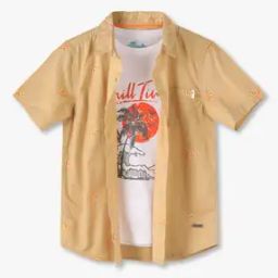 Boys Embroidered Cotton Twoffer Shirt-picture-27