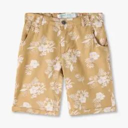 Boys Floral Print Mid-Rise Cotton Shorts-41