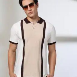 Men Colourblock Regular Fit Polo T-Shirt-image-52