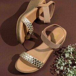 Women basket-Weave Slingback Wedges-image-2