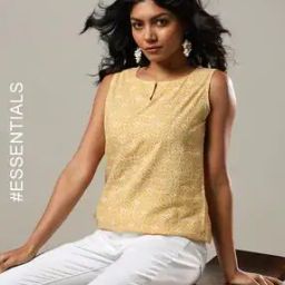 Women Leaf Print Regular Fit Top-image-42
