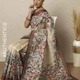 Kalamkari Digital Print Mirror Work Saree-image-4