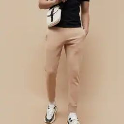 Men Mid Rise Joggers with Drawstring Waist-16