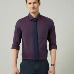 Men Patterned Slim Fit Cotton Shirt with Patch Pocket-image-16