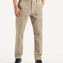 Men Slim Fit Flat-Front Trousers-picture-24