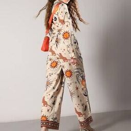 vero moda Women Graphic Print Flared Pants-picture-24