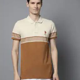 Men Colourblock Slim Fit Polo T-Shirt-image-33