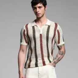 Men Striped Regular Fit Cotton Polo T-Shirt-image-38