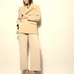 Women High-Rise Flared Fit Flat-Front Chinos-image-35
