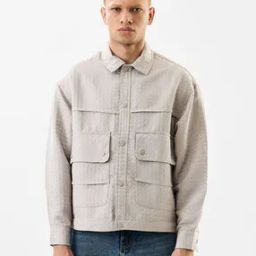 Men Spread-Collar Relaxed Fit Jacket-42