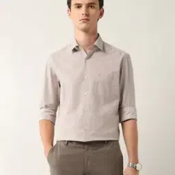 Men Checked Slim Fit Shirt with Patch Pocket-image-90