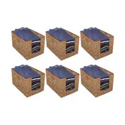 Set of 6 Floral Print Storage Organisers-17