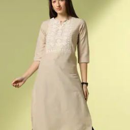 Women Embroidered Straight Kurta-image-50