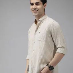 Men Striped Slim Fit Shirt with Patch Pocket-picture-36