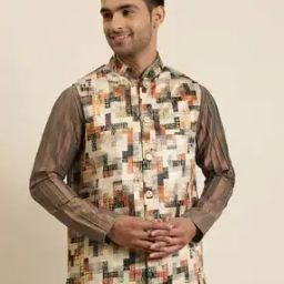 Printed Nehru Jacket-31