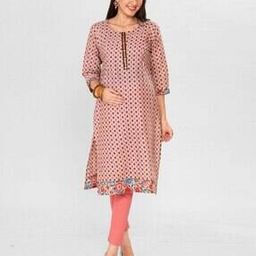Floral Print Straight Long Kurta-image-51
