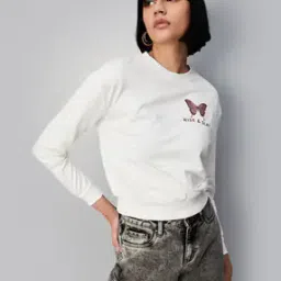 Women Printed Regular Fit Sweatshirt-image-3
