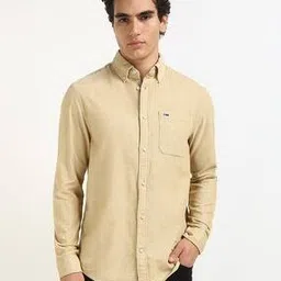 Men Entry Cord Patterned Regular Fit Organic Cotton Shirt-image-63