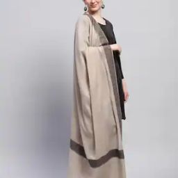 Women Embroidered Shawl with Frayed Hem-18