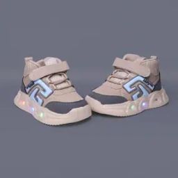Boys Mid-Top Slip-On Shoes with Velcro Fastening-image-77