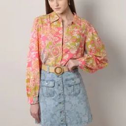 Women Floral Print Regular Fit Shirt-image-81