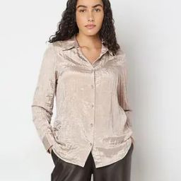 Women Crinkled Regular Fit Shirt-image-62