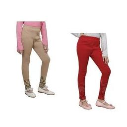 Pack of 2 Floral Print Leggings with Elasticated Waistband-image-3