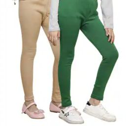 Pack of 2 Leggings with Elasticated Waist-image-48
