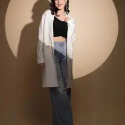 Women Front-Open Loose Fit Shrug-17