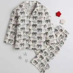 Embellished V-Neck Nightsuit Set-image-27