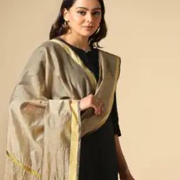 Women Organza Dupatta with Tassels-picture-7