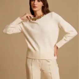 Women Embellished Round-Neck Pullover-picture-7
