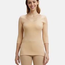 2503 Super Combed Cotton Rich Three Quarter Sleeve Thermal Top with Stay Warm Technology-image-15
