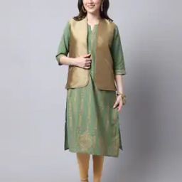 Woven Pattern Gillet Jacket-image-41